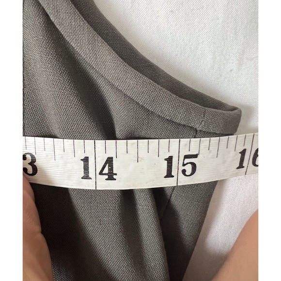 Theory Olive Green Sleeveless Wool Dress size 6 Office, Zoom - Picture 10 of 11